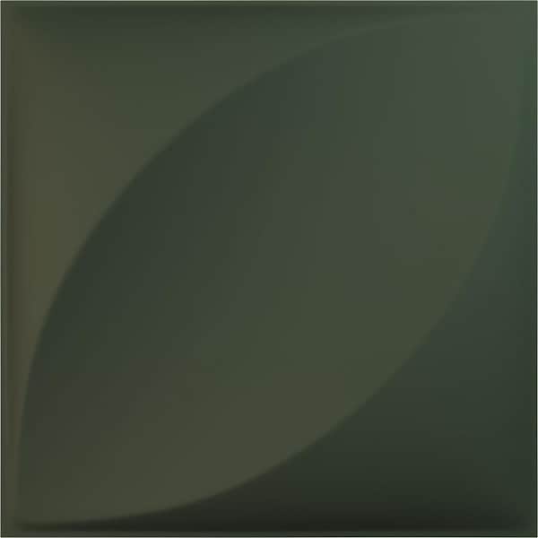11-7/8"W x 11-7/8"H Malone EnduraWall Decorative 3D Wall Panel, Satin Hunt Club Green (Covers 0.98 Sq.Ft.)