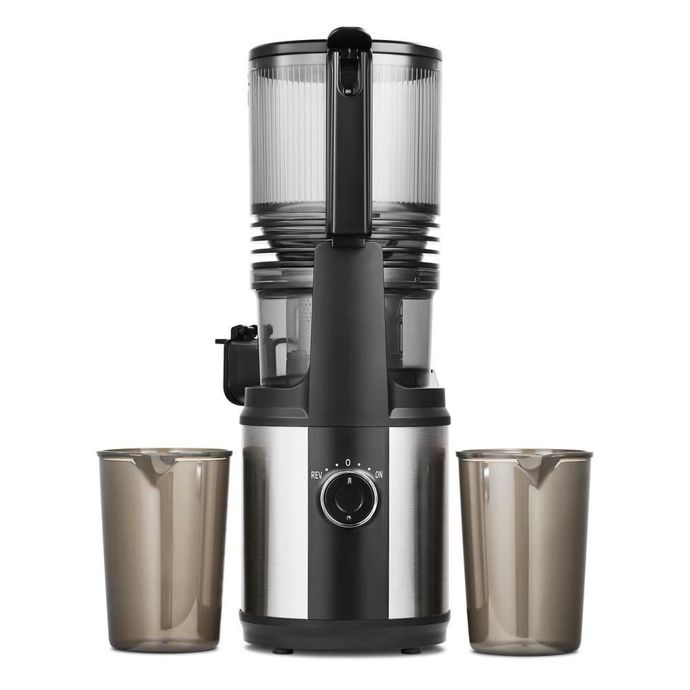 amzchef 250W 68 oz. Gray Masticating Juicer w/ 6 in. Wide Feed
