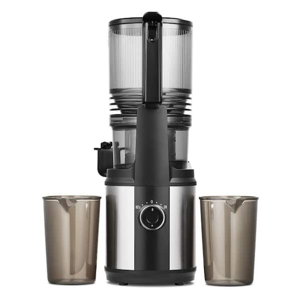 250W 68 oz. Gray Masticating Juicer w/ 6 in. Wide Feed Chute 55RPM Slow Cold Press Juicer, Large Auger, High Juice Yield