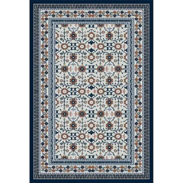 Unbranded Ivona Smokey White 5 ft. x 7 ft. Area Rug