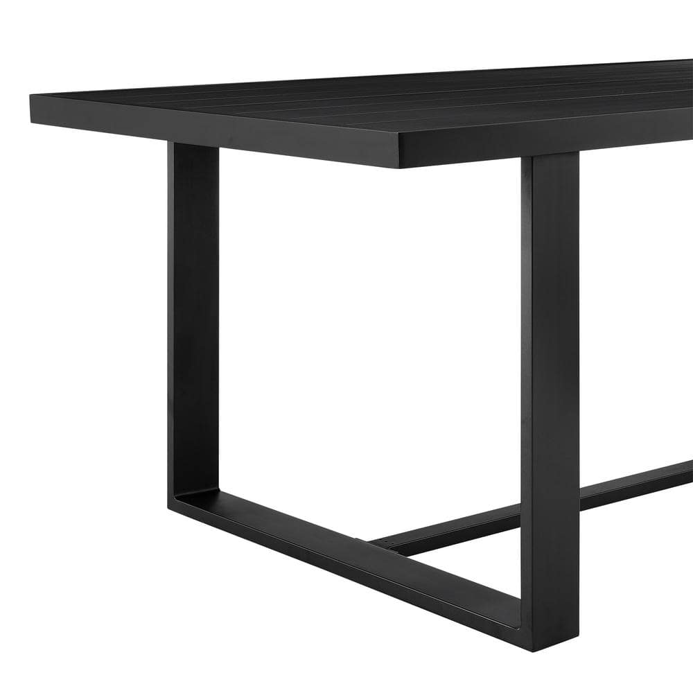 Alegria Black Aluminum Rectangular Outdoor Dining Table