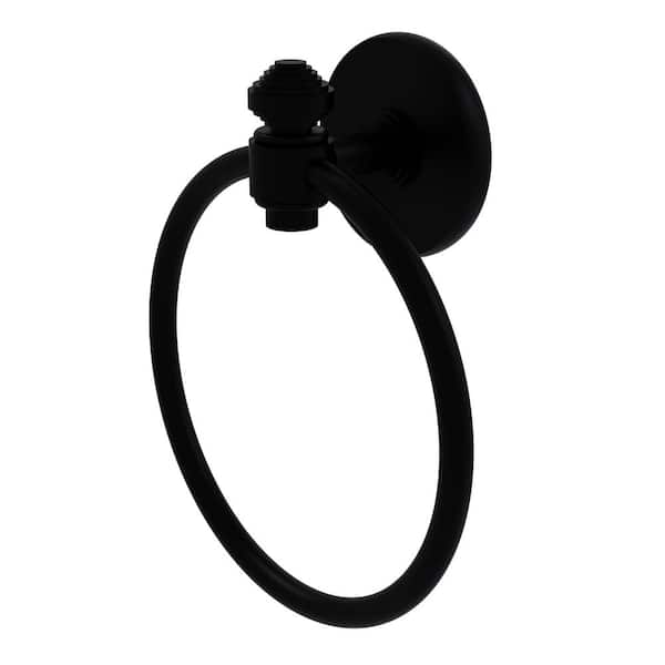 Allied Brass Southbeach Wall Mounted Towel Ring in Matte Black