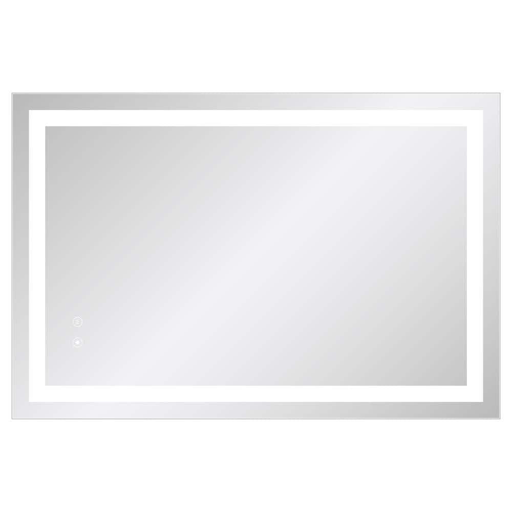 36 in. W x 24 in. H Rectangular Frameless AntiFog LED Wall