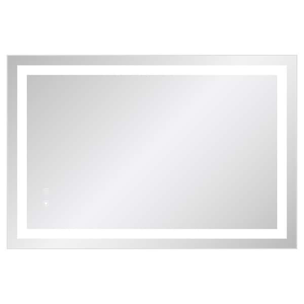 VENETIO 36 in. W x 24 in. H Rectangular Frameless Anti-Fog LED Wall Bathroom Vanity Mirror
