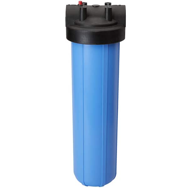 OmniFilter Whole Home 20 in. Heavy-Duty Water Filtration System with Pressure Relief in Black/Blue