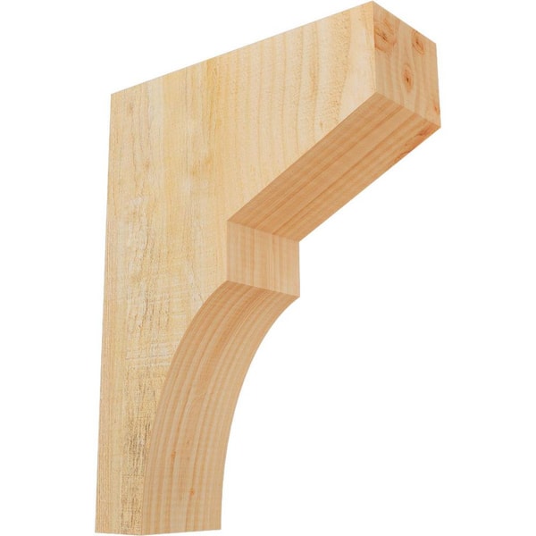 Ekena Millwork 4 in. x 12 in. x 16 in. Douglas Fir Monterey Rough Sawn Corbel
