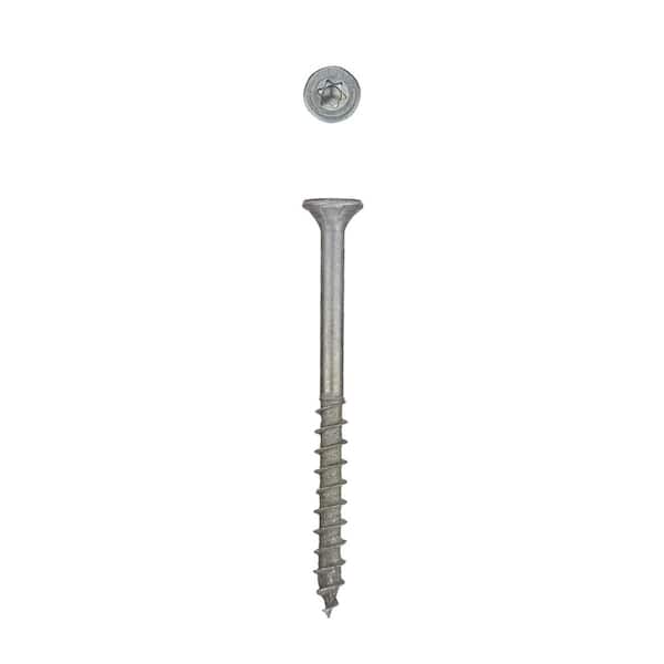 #14 x 3 in. Exterior Construction Torx T-Star Plus Flat Head Deck Wood Screws (1000-Pieces) Bulk Pail Bit Included