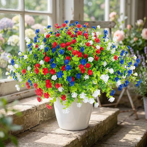 13.7 in. Multi-Colored Indoor/Outdoor Artificial Daisy Flowers