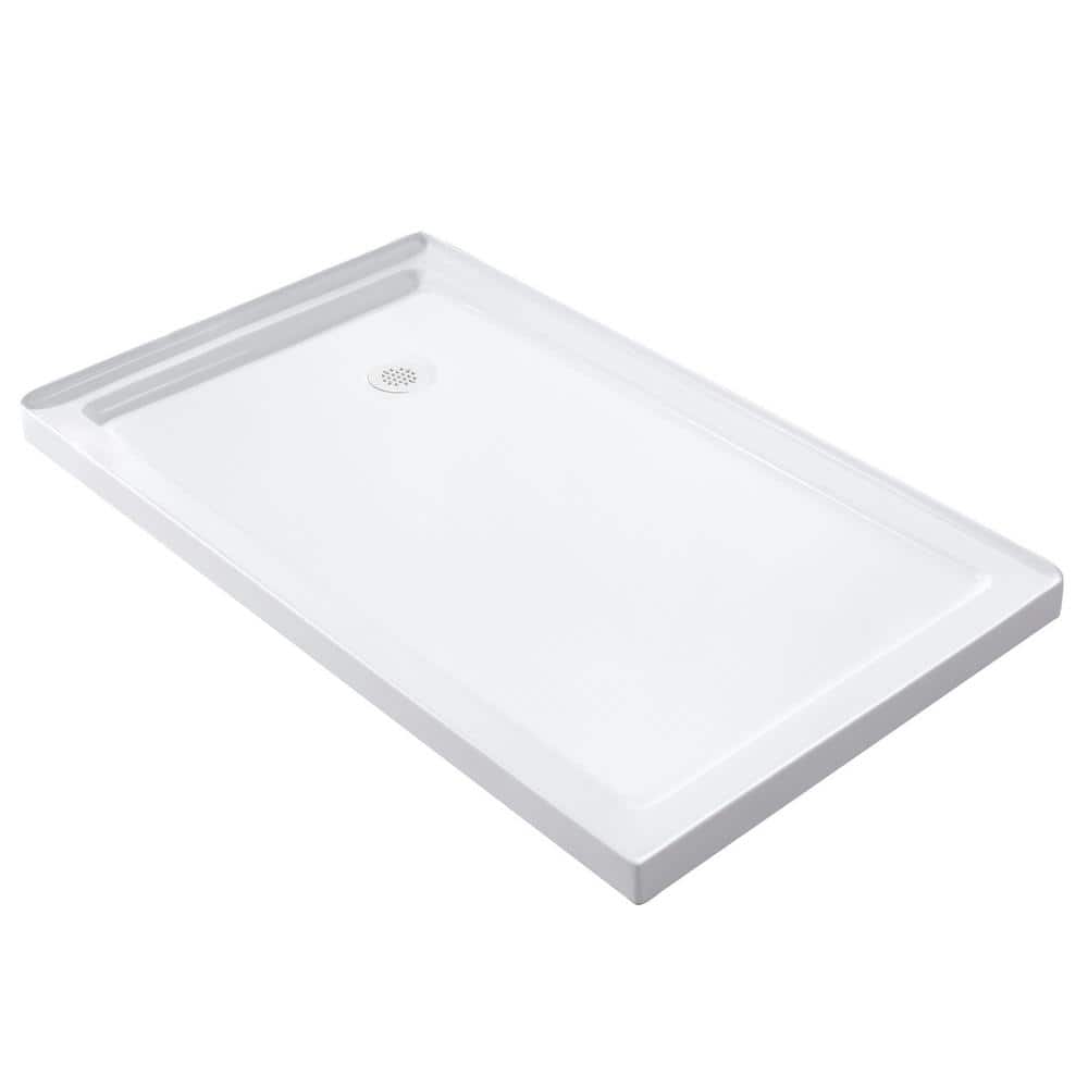 Langham 60" x 77.5" Frameless Frosted Glass Sliding Shower Enclosure with Base