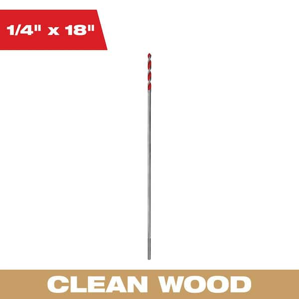 Milwaukee 1/4 in. x 18 in. Steel Bell Hanger Bit