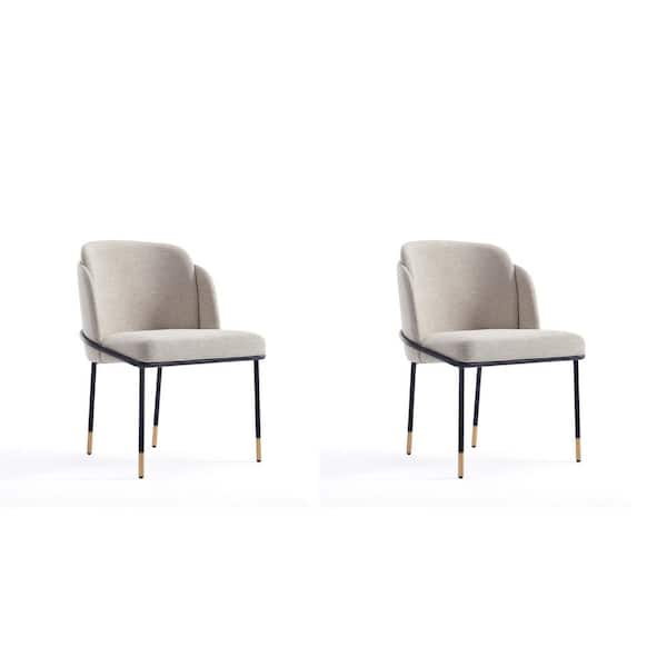 Flor Modern Wheat Twill Weave Upholstered Dining Chair (Set of 2)