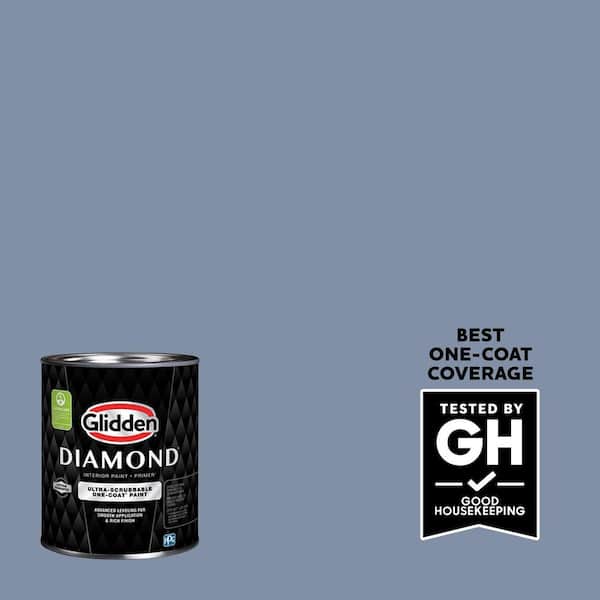 Glidden Diamond 1 qt. PPG1164-5 Blueberry Muffin Semi-Gloss Interior Paint with Primer