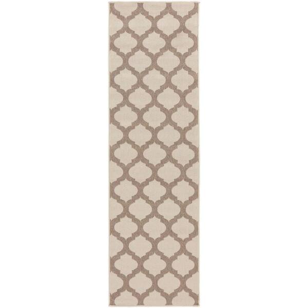 Artistic Weavers Aggie Beige 2 ft. x 12 ft. Indoor/Outdoor Runner Rug