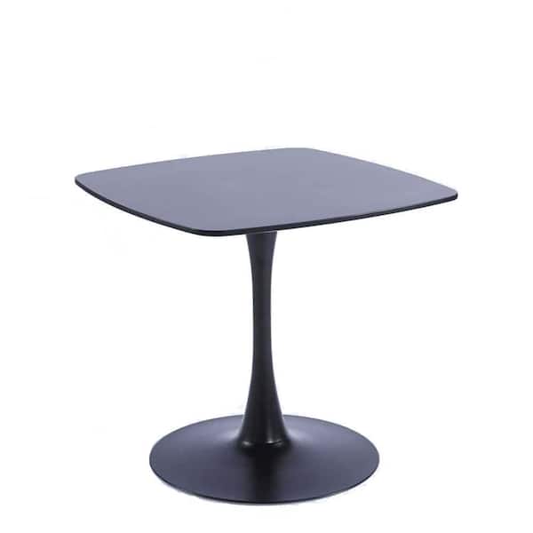 wetiny 32 in. Square Black Special Big Dining Table, MDF Dining Table, Kitchen Table Wood Top (Seats-4)