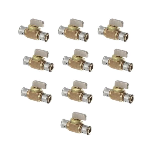Viega PureFlow 1/2 in. Press Zero Lead Brass Ball Valve (10-Pack)