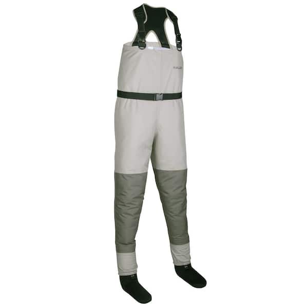 Allen Platte Pro Breathable Stocking Foot Fishing Chest Wader in Gray 18165  - The Home Depot