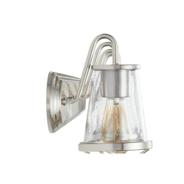 Georgina 1-Light Brushed Nickel Wall Sconce
