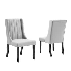 Renew Light Gray Upholstered Parsons Performance Velvet Dining Chairs - Set of 2