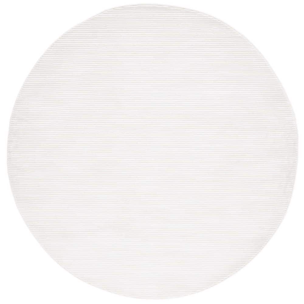 Whisper 7 ft. x 7 ft. Ivory/Ivory Marle Striped Round Area Rug price history on PriceWatchPro