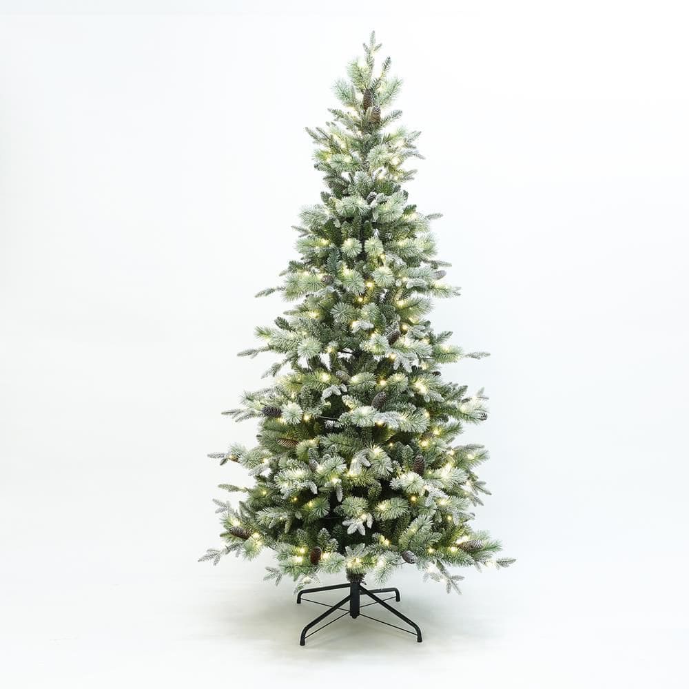 6.5-Foot PreLit Pine Artificial Christmas Tree with Frosted Green Branches with Stand price history on PriceWatchPro