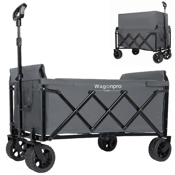 6 cu. ft. Steel Utility Park Garden Cart Tool Folding Camping Trolley  Outdoor Picnic Beach Wagon in Green Cart-14 - The Home Depot