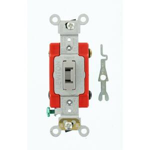 20 Amp Industrial Grade Heavy Duty 4-Way Locking Switch, Gray