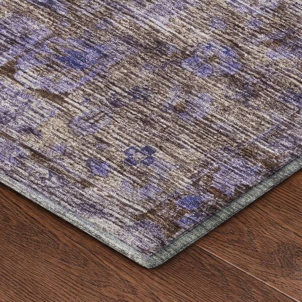 Mayfield Premium Machine Washable Abstract AMF2429 Brown 10 ft. x 14 ft. Area Rug