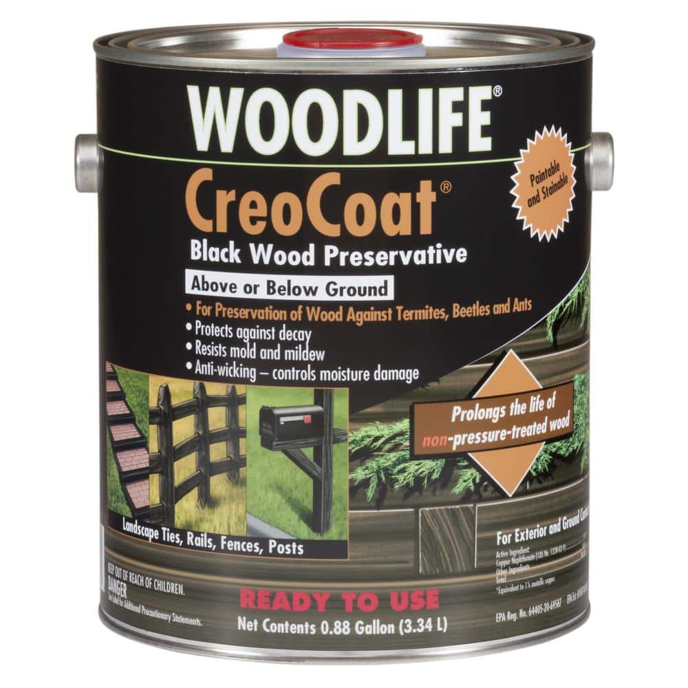 Wolman 0.88 Gallon Creo Coat Black Water-Based Exterior Wood