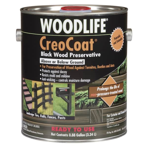 Wolman 0.88 Gal. CreoCoat Black Water-Based Exterior Wood Preservative (4-Pack)