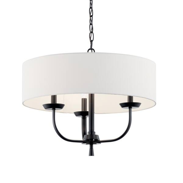 Kichler Kennewick 3-Light Black Traditional Chandelier