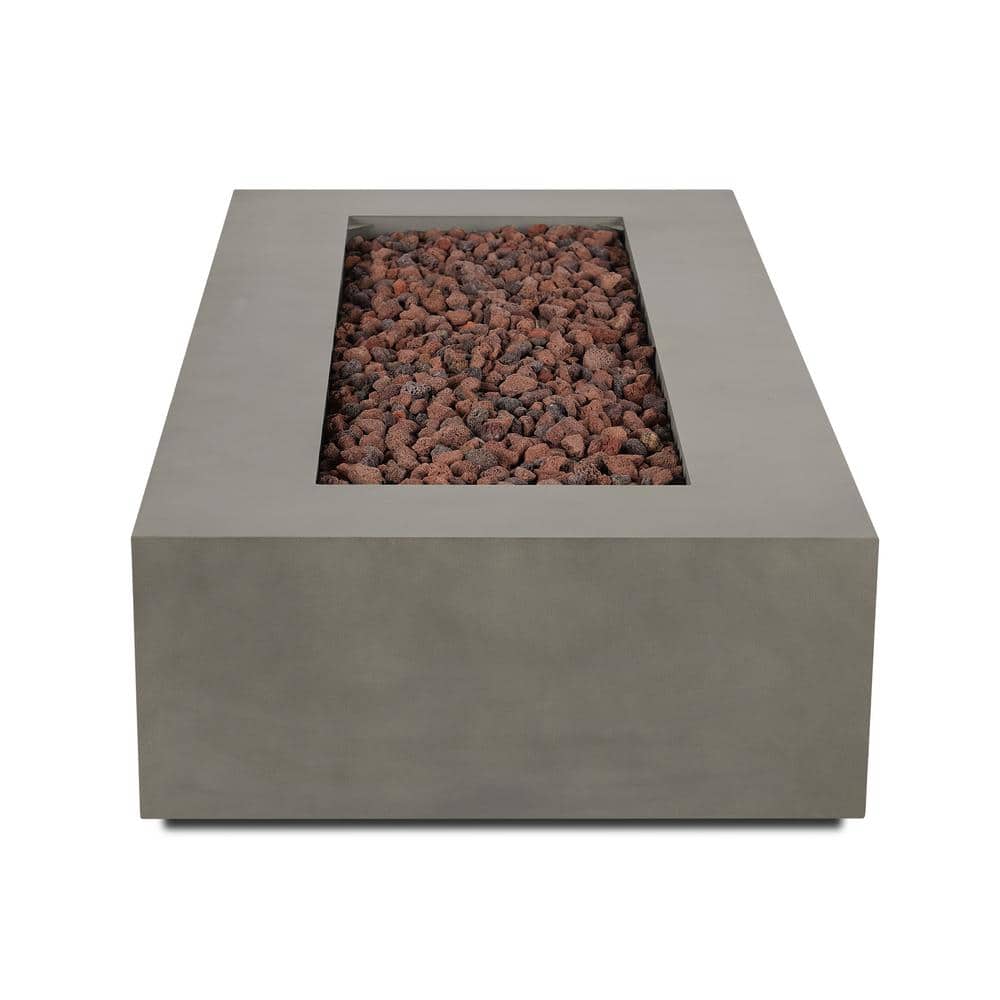 Aegean 70" Mist Gray Gas Fire Pit Table with Conversion Kit
