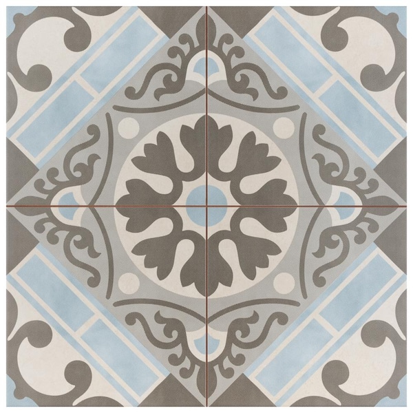 Merola Tile Evasion Azul 17-5/8 in. x 17-5/8 in. Ceramic Floor and Wall Tile (10.95 sq. ft./Case)