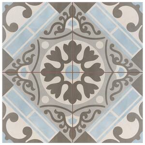 Evasion Azul 9 in. x 9 in. Ceramic Floor and Wall Take Home Tile Sample