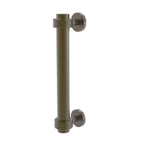 8 in. Center-to-Center Door Pull with Groovy Aents in Antique Brass