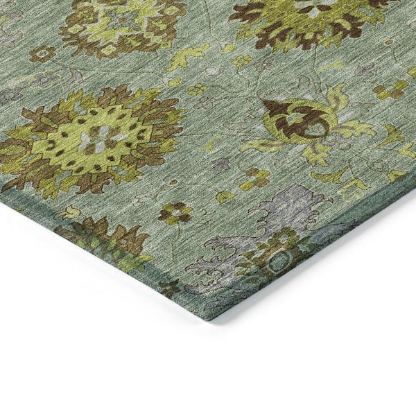 Chantille Machine Washable Indoor/Outdoor Abstract ACN2289 Fern 5 ft. x 7 ft. 6 in. Area Rug