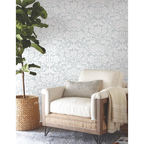 Blue Fairy Tales Non Woven Preium Paper Peel and Stick Matte Wallpaper Approximately 34.2 sq. ft