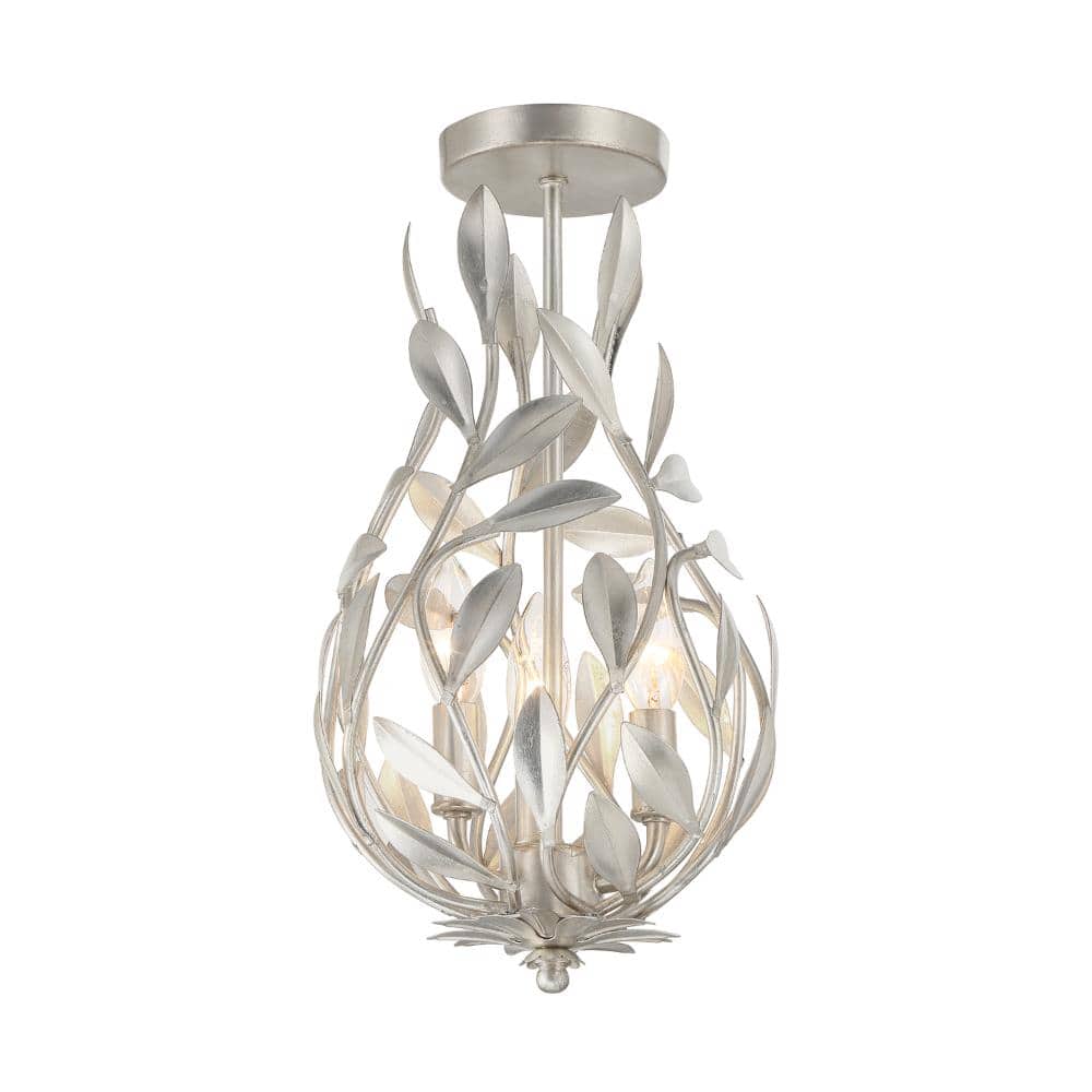 Broche 9'' Antique Silver Semi Flush Mount price history on PriceWatchPro