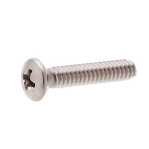 1/4 in.-20 x 1-1/4 in. Phillips Oval Stainless Steel Machine Screw (2-Pack)