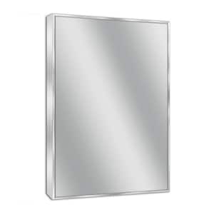 Spectrum 21 in. W x 33 in. H Framed Rectangular Bathroom Vanity Mirror in Brush nickel