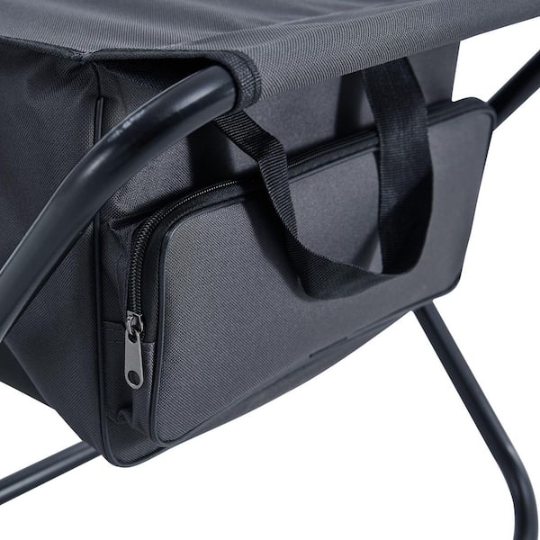 4-Piece Portable Folding Outdoor Chair with Storage Bag for Outdoor Camping, Picnics and Fishing in Grey