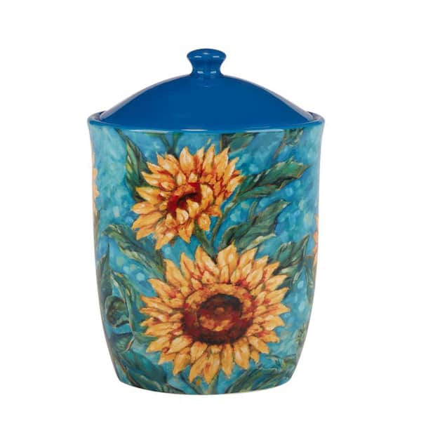 International sunset sunflower biscuit good jar