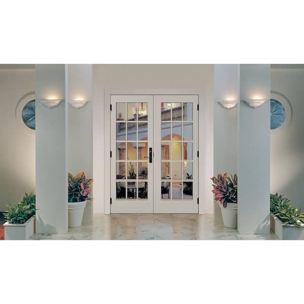 JELD-WEN 60 in. x 80 in. W-5500 Chestnut Bronze Clad Wood Left