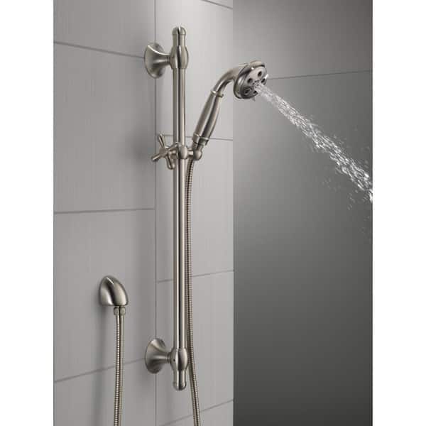 ❤❤️❤️ Delta Faucet 3-Spray H2Okinetic Slide Bar Hand Held Shower with