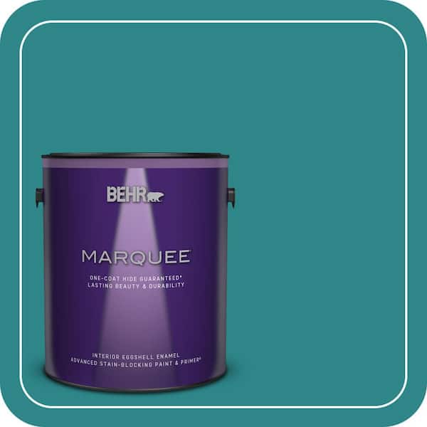 BEHR MARQUEE 1 gal. #M460-6 Thai Teal One-Coat Hide Eggshell Enamel Interior Paint & Primer