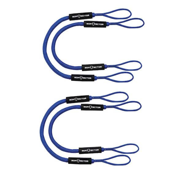 Extreme Max BoatTector Bungee Dock Line Value 4-Pack - 5', Blue