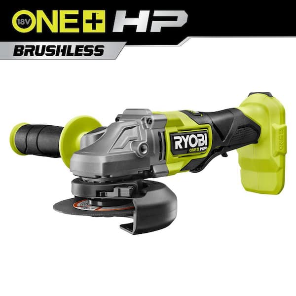 RYOBI ONE HP 18V Brushless Cordless 4 1 2 in. Angle Grinder Tool Only PBLAG01B