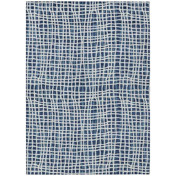 Chantille Machine Washable Indoor/Outdoor Abstract ACN729 Navy 2 ft. 6 in. x 3 ft. 10 in. Area Rug