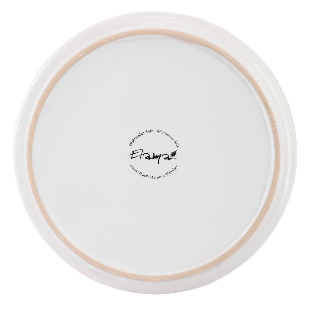 White Ceramic 16-Piece Round Dinnerware Set for 4