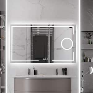 47 in. W x 27.6 in. H Frameless Rectangular LED Light Bathroom Vanity Mirror