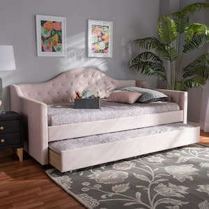Perry Light Pink Twin Trundle Daybed
